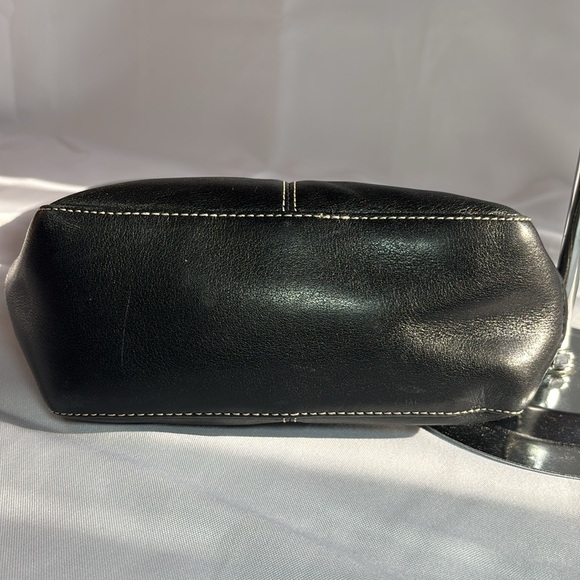 Vintage Fossil Black Smooth Leather Shoulder Bag - Picture 6 of 10